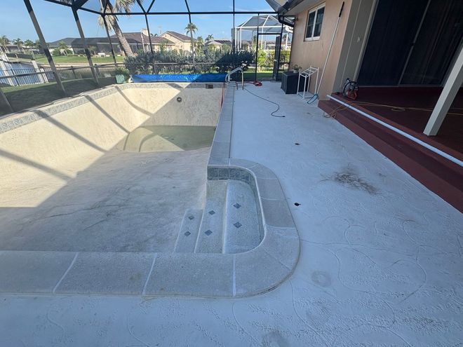 Pool being installed