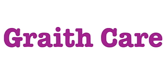 The logo for graith care is purple and white on a white background.