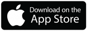 Apple App Store download badge with white Apple logo and text on a black background