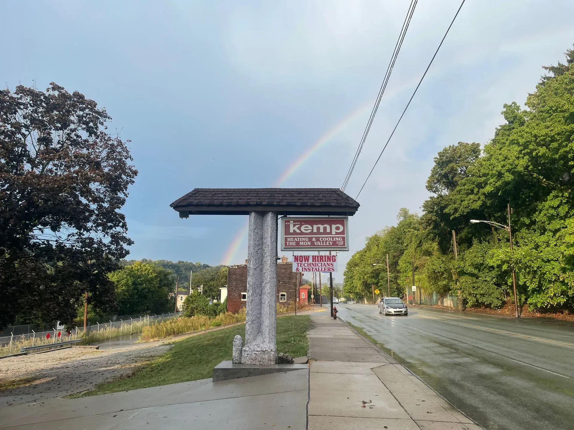 Rainbow arches over 