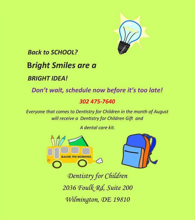 Dentistry for Children August 2025 Back to School