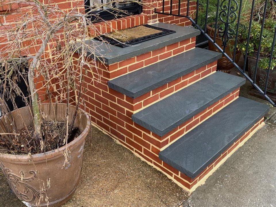 Brick and concrete steps