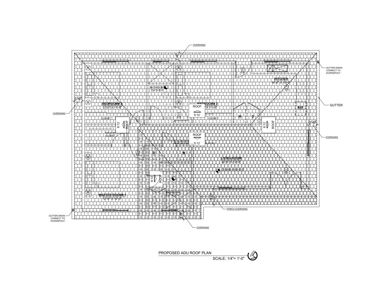 It is a black and white drawing of a house.