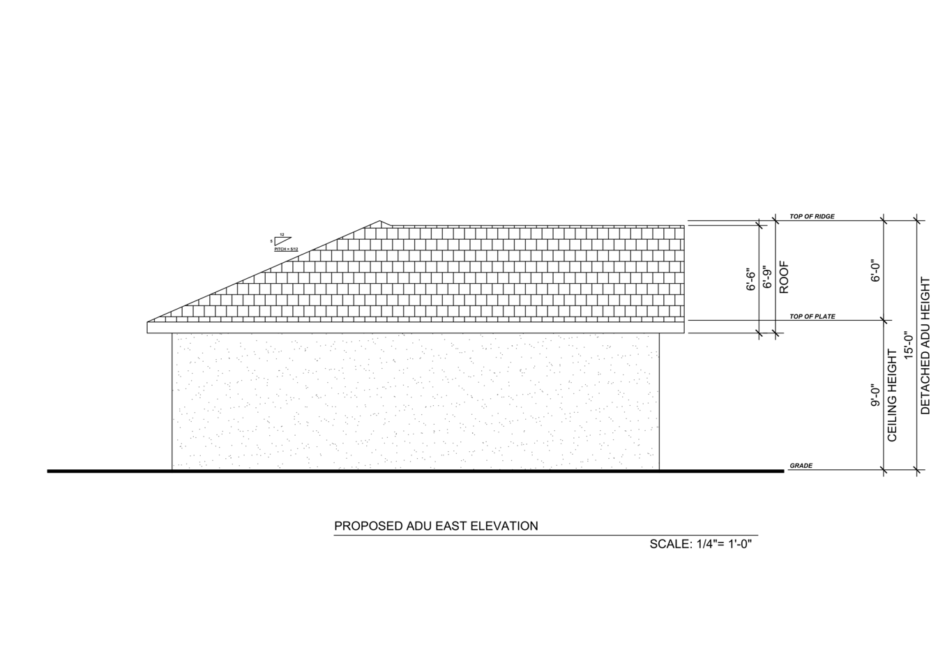A black and white drawing of a house with a roof.
