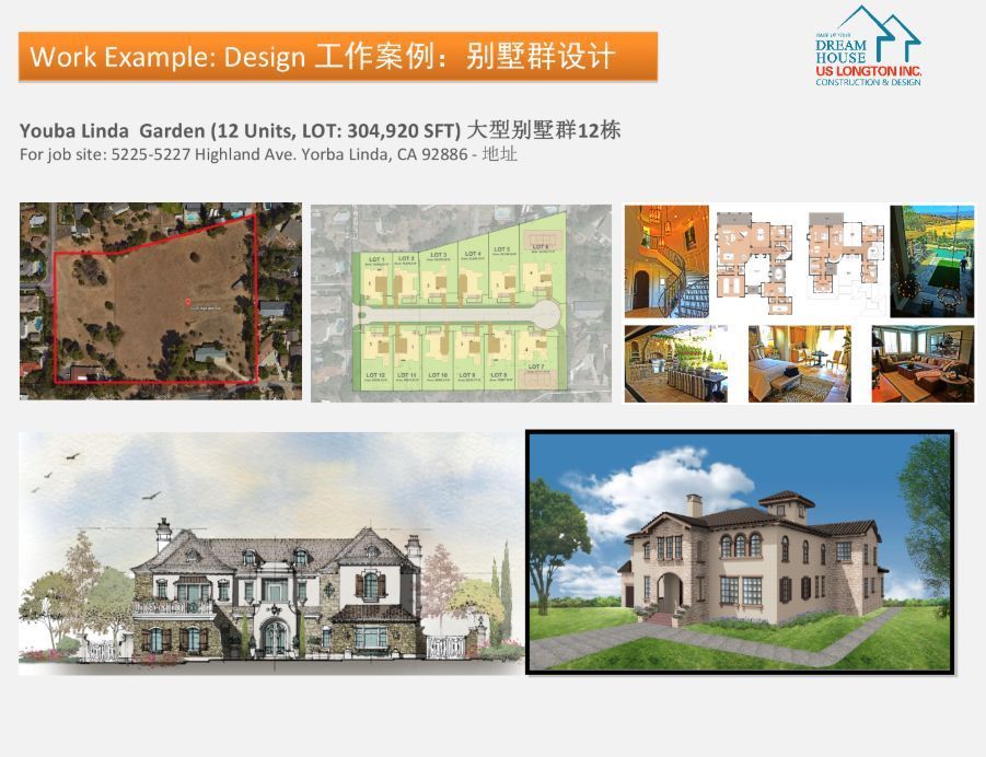 A collage of pictures of a house and a drawing of a house