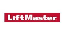 LiftMaster logo in white text on a red rectangular background