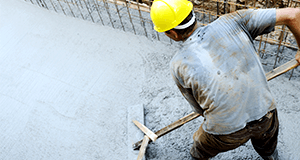 Man doing concrete work