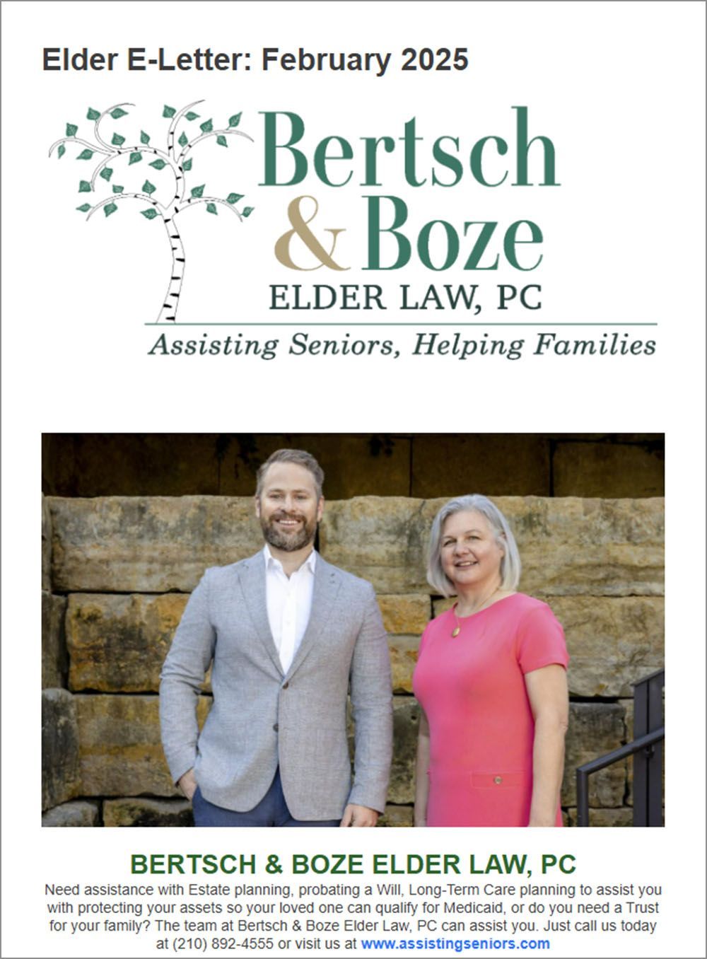 Bertsch & Boze Elder Law, PC - February 2025 Newsletter