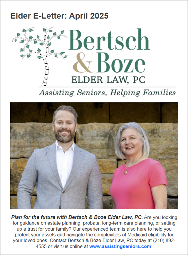 Bertsch & Boze Elder Law, PC - April 2025 Newsletter