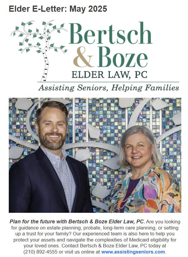 Bertsch & Boze Elder Law, PC - May 2025 Newsletter