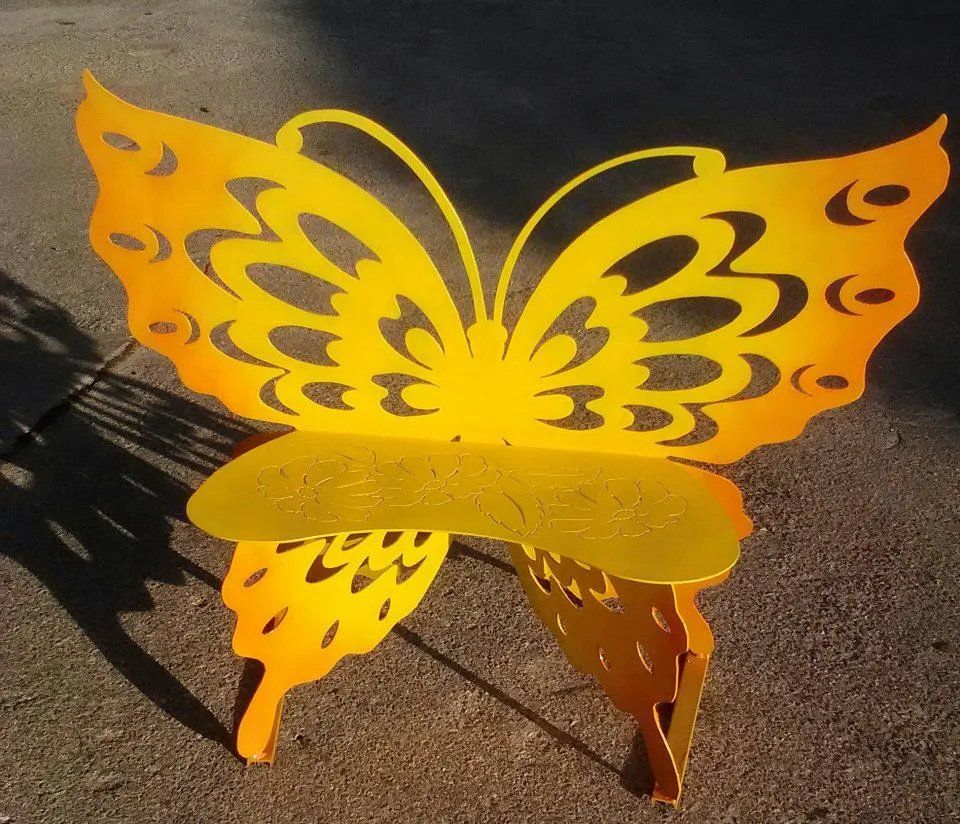 Powder coated butterfly chair