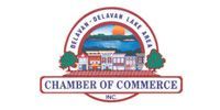 Buchanan-Delaware Lake Area Chamber of Commerce logo with lake scene and red-blue seal