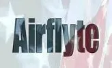 "Airflyte" title text in blue and red over a blurred American flag background.
