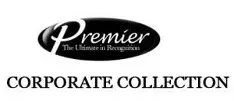Premier Corporate Collection logo. Oval with "Premier" in white script, tagline and text below.