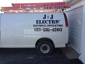 J&J Electrical contractors' van