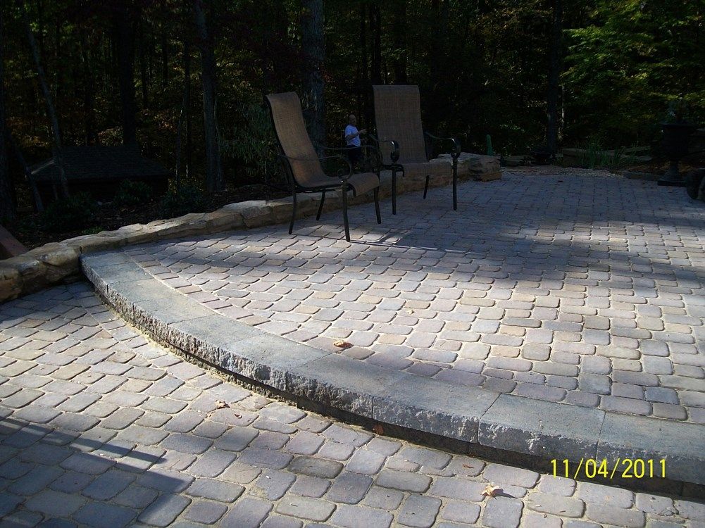 A picture of a patio with chairs taken in 2011
