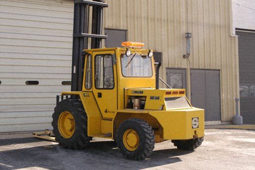 Yellow forklift