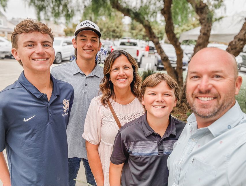 Photo of Keith Morrissey and his family