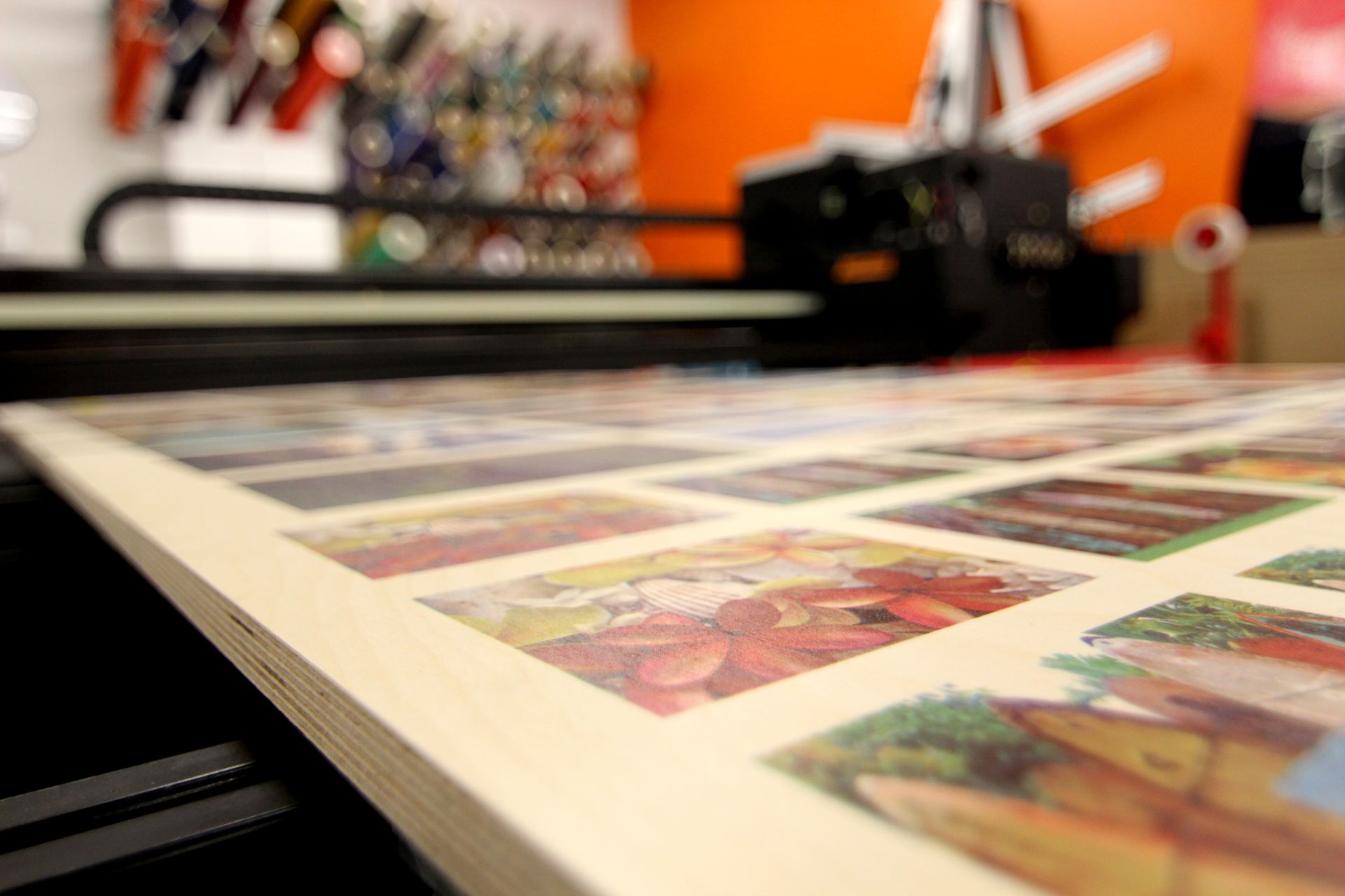 A large piece of paper is sitting on top of a table.