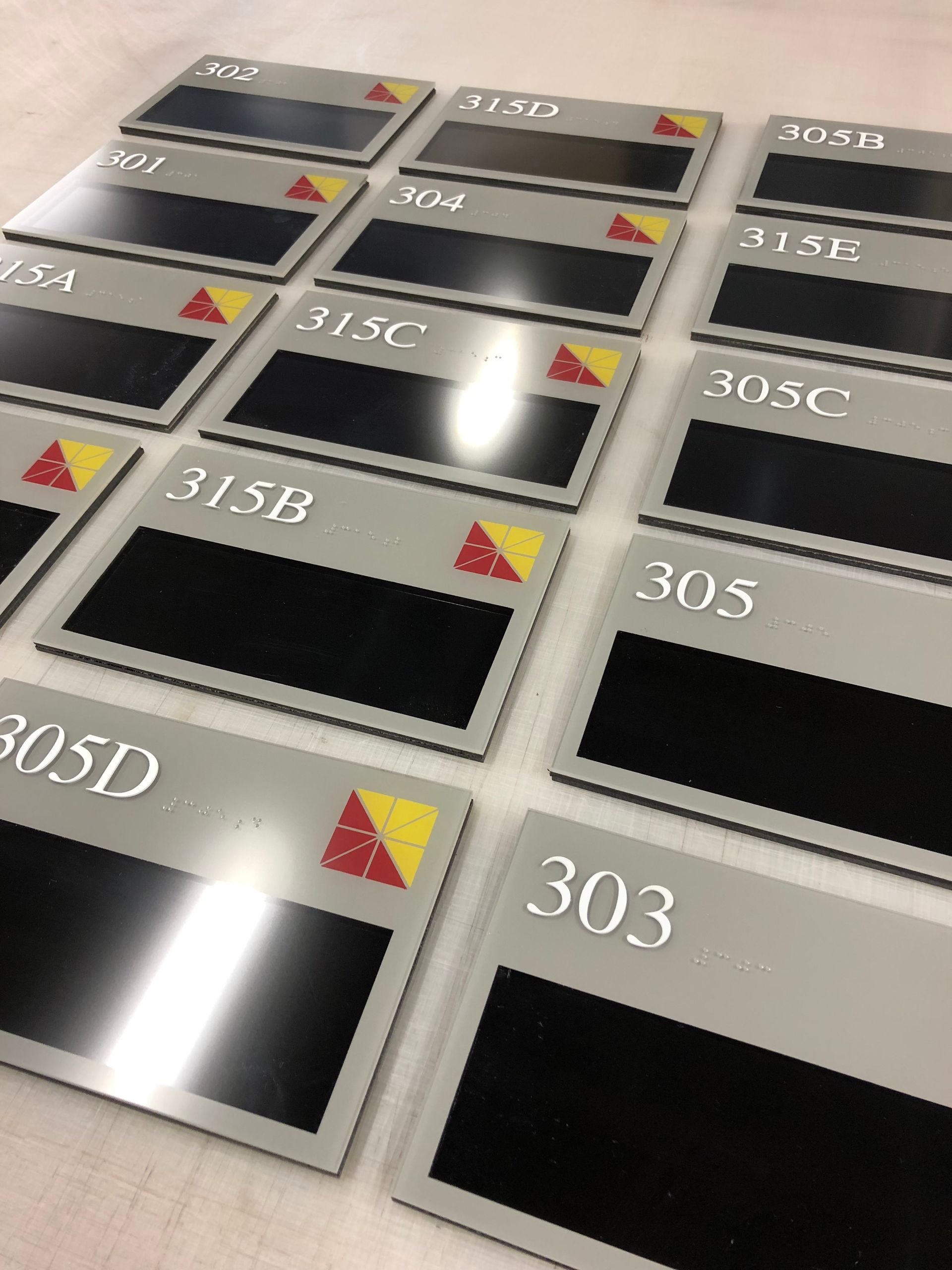 A bunch of signs with the number 303 on them