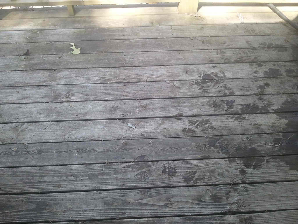 Pressure washing before