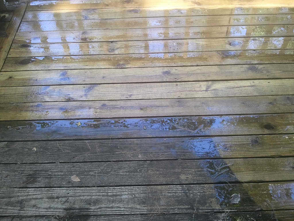 Pressure washing after
