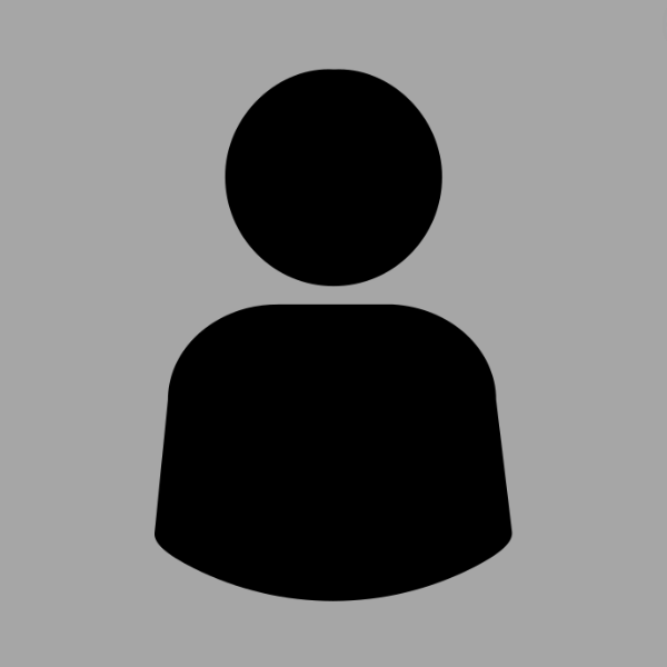 A silhouette of a person with a circle in the middle on a gray background.