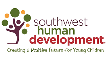 Logo of Southwest Human Development. Tree icon and text on white background.