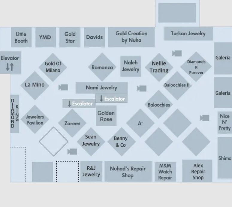 A floor plan of a jewelry store shows a gold creation by noah