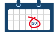 Blue calendar icon