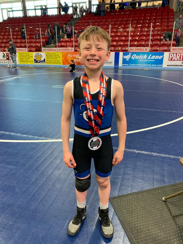 wrestler with medal