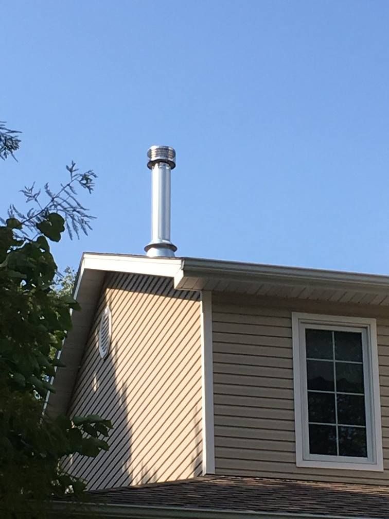 A house with a chimney on top of it