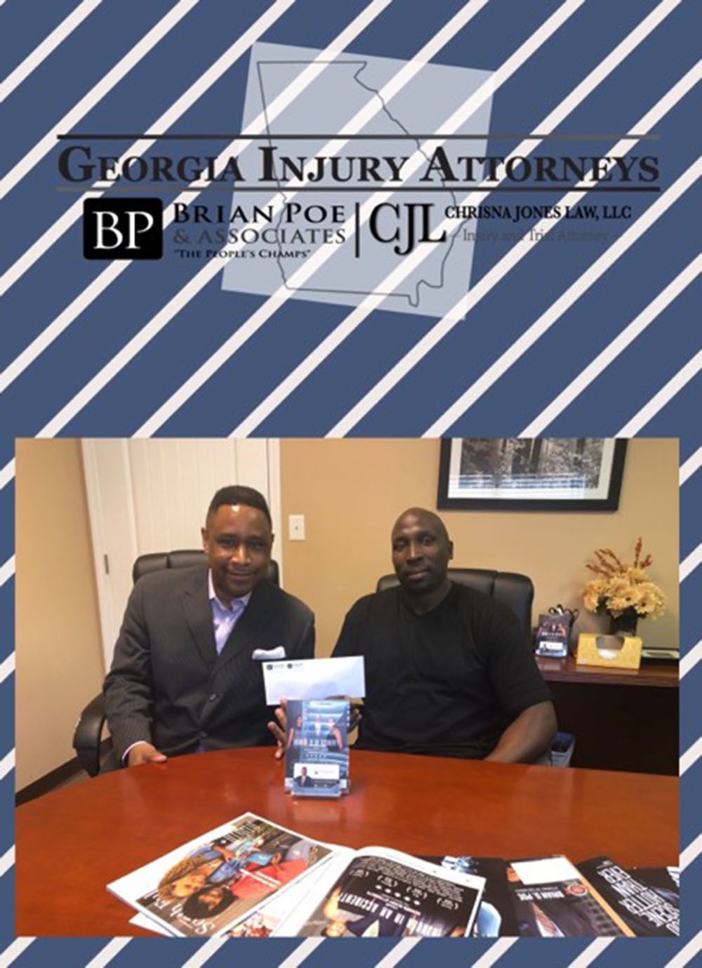 Brian D. Poe, Esq. with a happy client