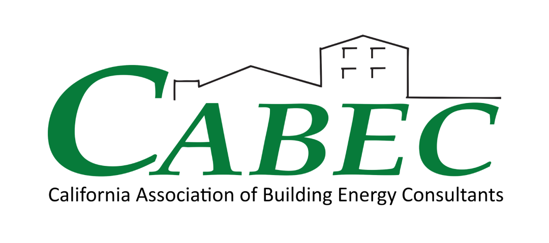 CABEC logo in green and gray, with California Association of Building Energy Consultants text