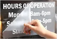 Store window signage