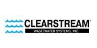 Logo of Clearstream Wastewater Systems, Inc., featuring a wave graphic and company name.