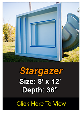 Blue Stargazer pool: 8' x 12', 36