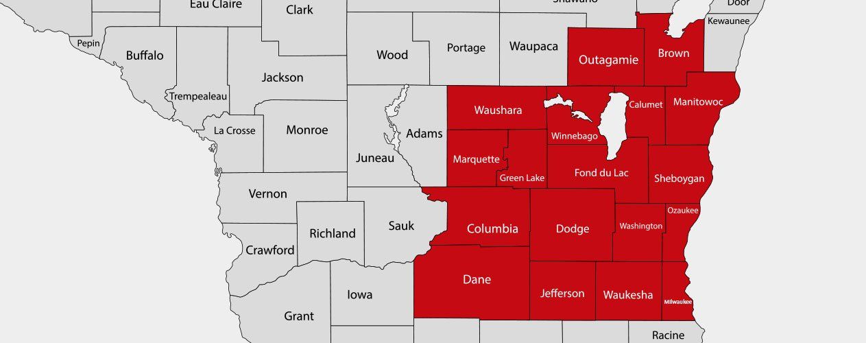 Remedy Plumbing & Heating Service Area Map