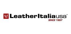 The logo for leather italia usa since 1997 is on a white background.