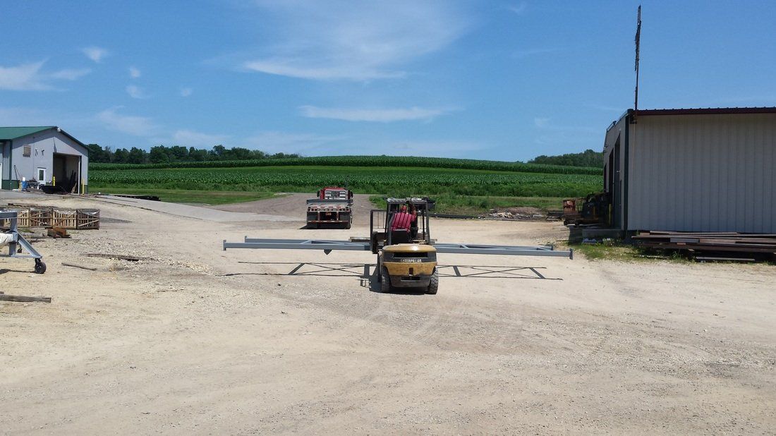 Steel being transported