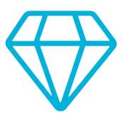 Light blue diamond outline.