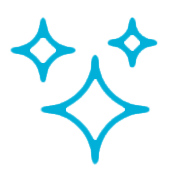 Three blue sparkles.