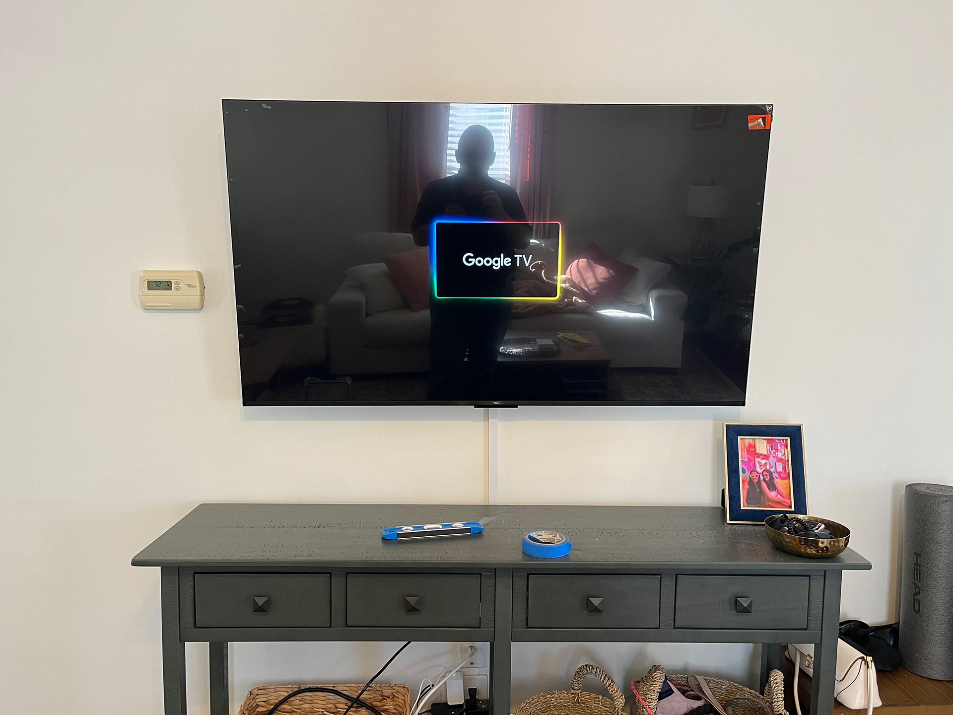 TV screen showing Google TV