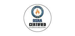 OSHA Certified logo with flame emblem and “Occupational Safety & Health” text