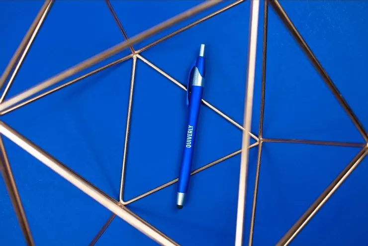 A blue pen with the word brooklyn on it
