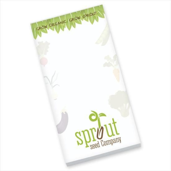 A notepad that says sprout seed company on it