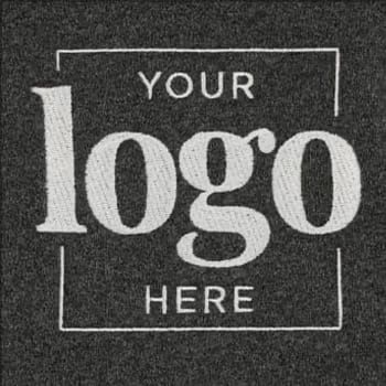 A black and white logo that says `` your logo here ''.
