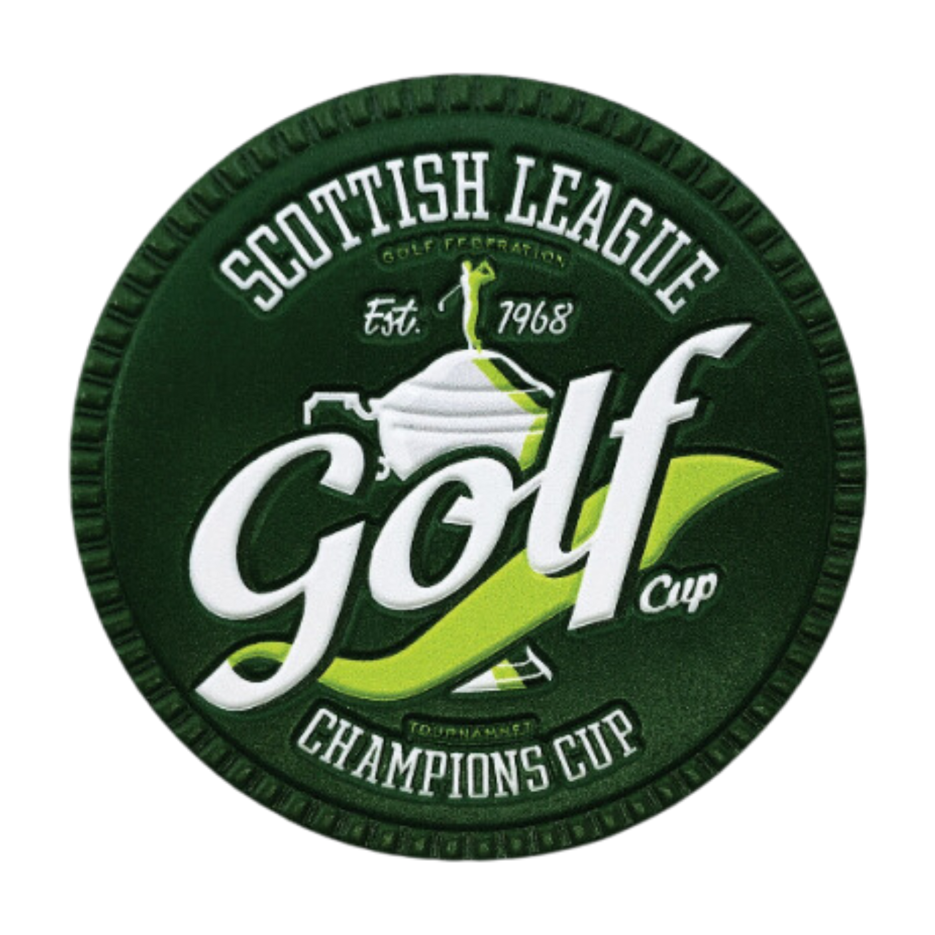A logo for the scottish league golf cup