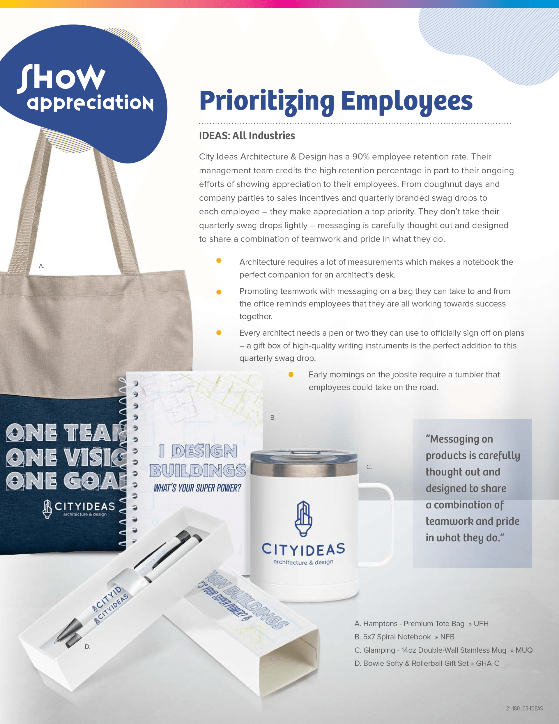 A flyer for showing appreciation for prioritizing employees