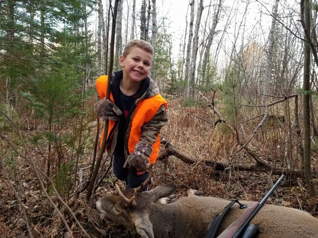 Kid with is hunt